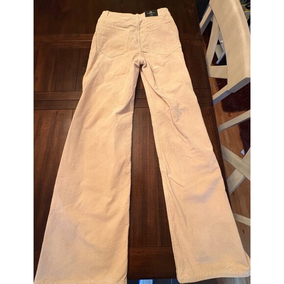 Beige Corduroy Wide Leg Pants For Quirky Fashion Lovers Size 4 - Picture 4 of 11